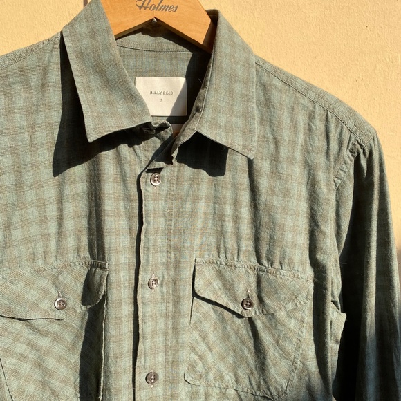 Billy Reid Long Sleeve Button Down, Green, Size Small - Picture 9 of 9